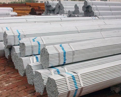 Steel pipes stacked for construction projects and industrial applications. High-quality, durable pip.